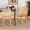 Baxton Studio Sabelle Japandi Natural Brown Mahogany and Rattan 2-Piece Dining Chair Set 232-2PC-12831-ZORO - alternate 8